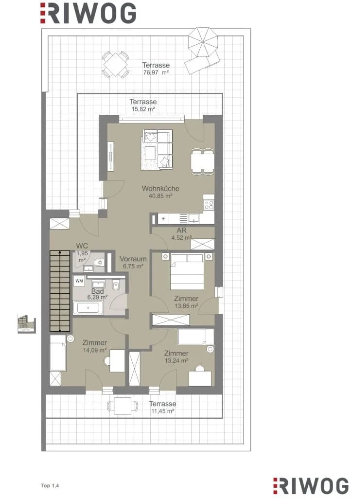 4-Zimmer-Wohnung kaufen in Mistelbach – 105,89 m², € 499.000 – Bild 24 von 24