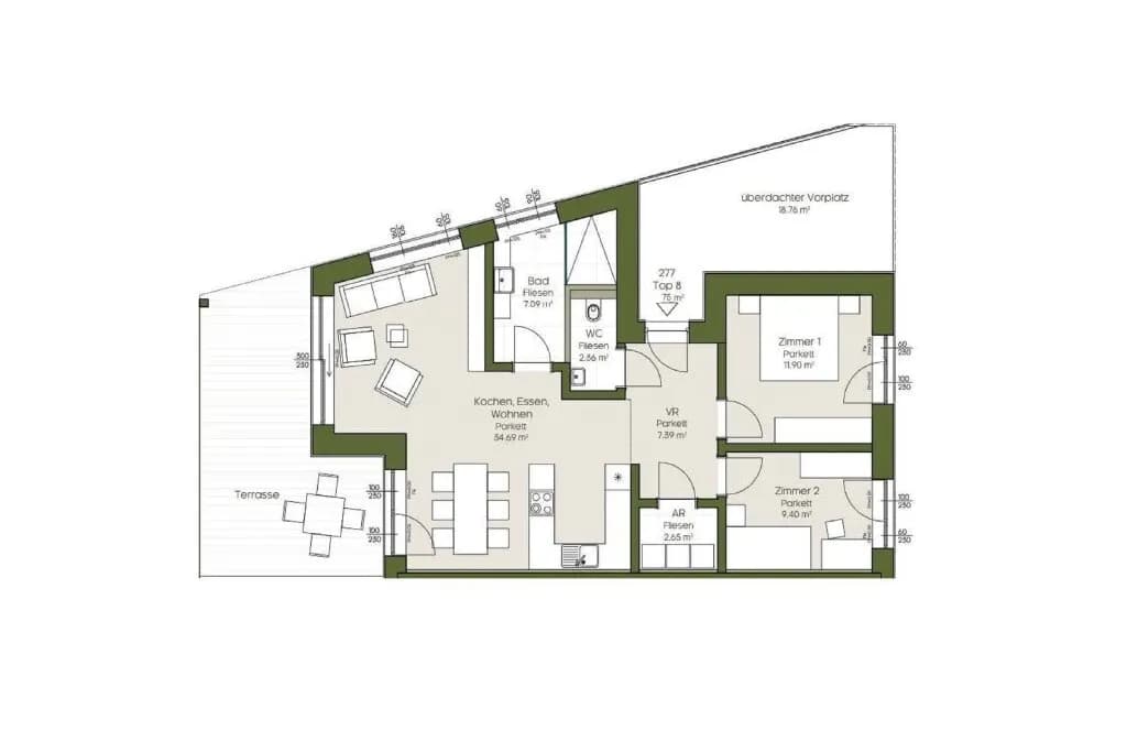 3-Zimmer-Wohnung kaufen in Leibnitz – 75 m², € 354.000 – Bild 12 von 14