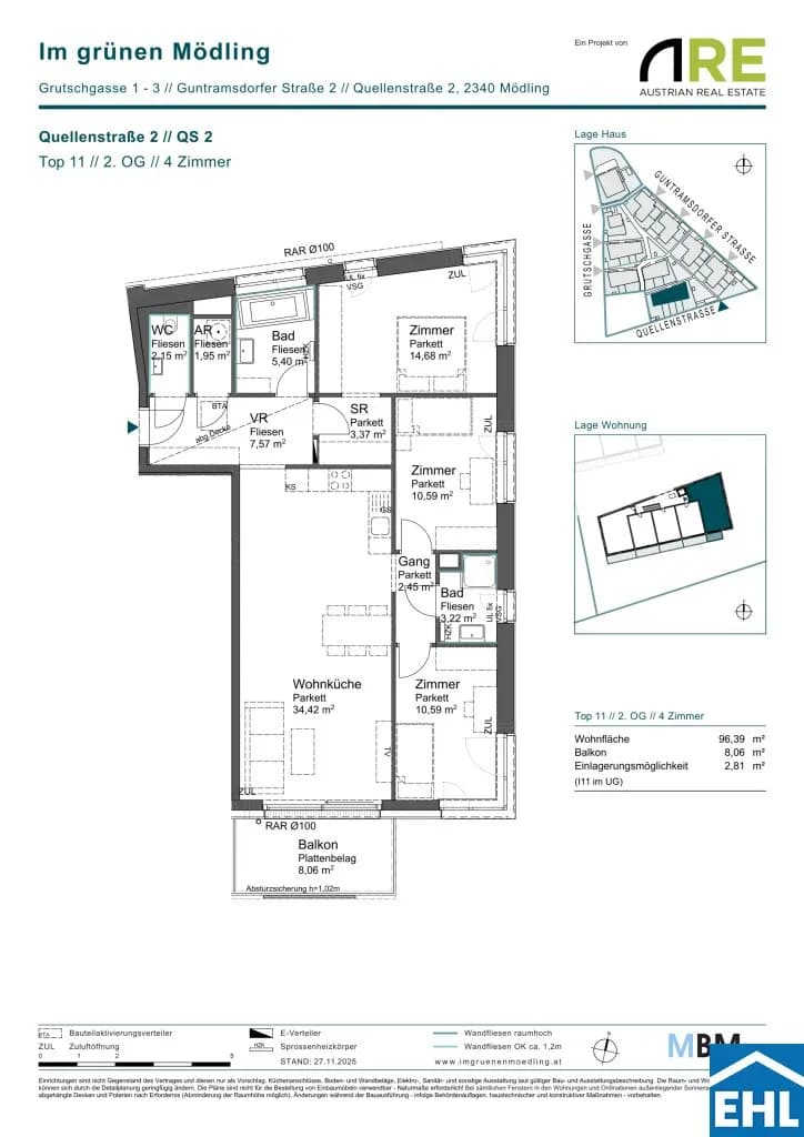 4-Zimmer-Wohnung kaufen in Mödling – 96,39 m², € 635.000 – Bild 9 von 9