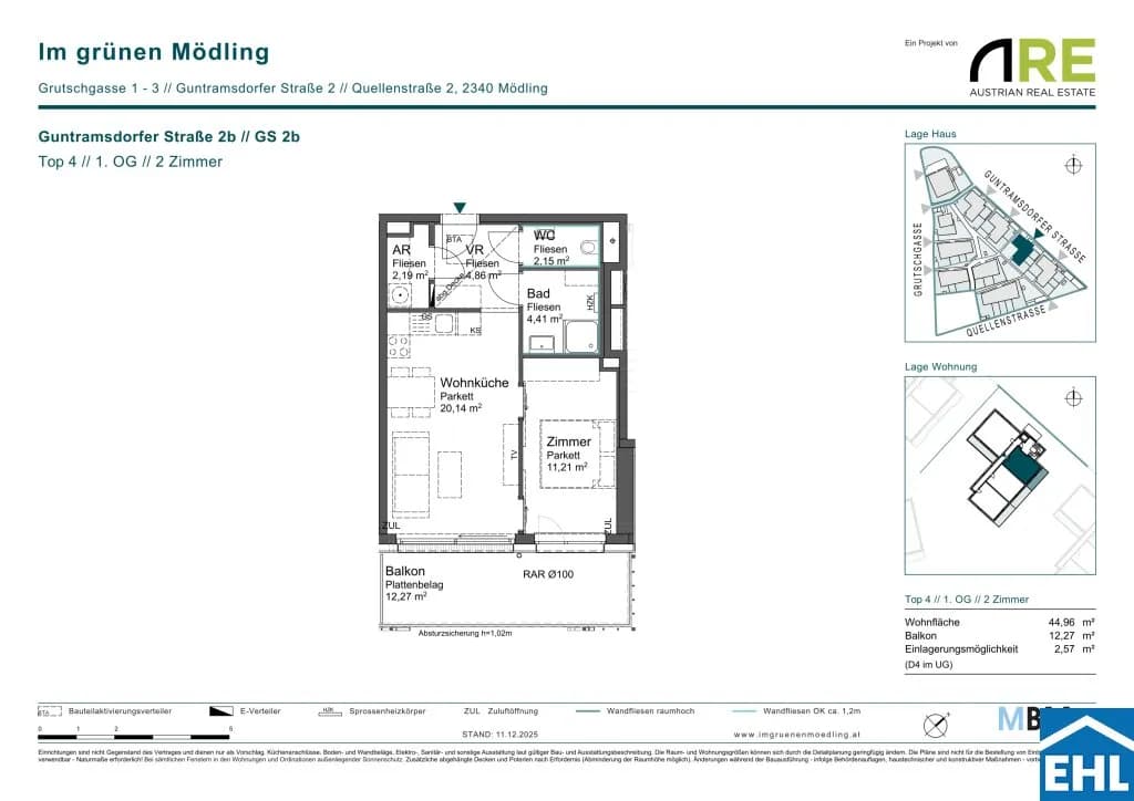 2-Zimmer-Wohnung kaufen in Mödling – 45,03 m², € 300.000 – Bild 9 von 10
