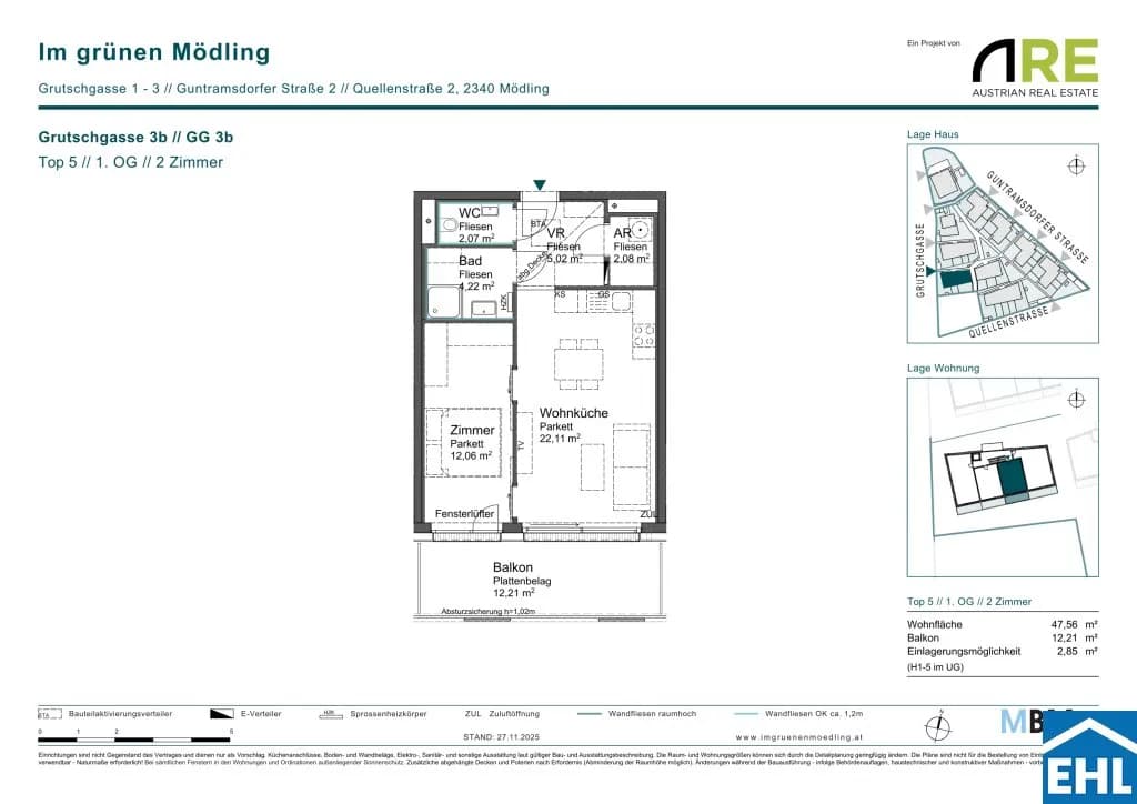Immobilie kaufen in Mödling – 47,56 m², € 282.575 – Bild 9 von 9