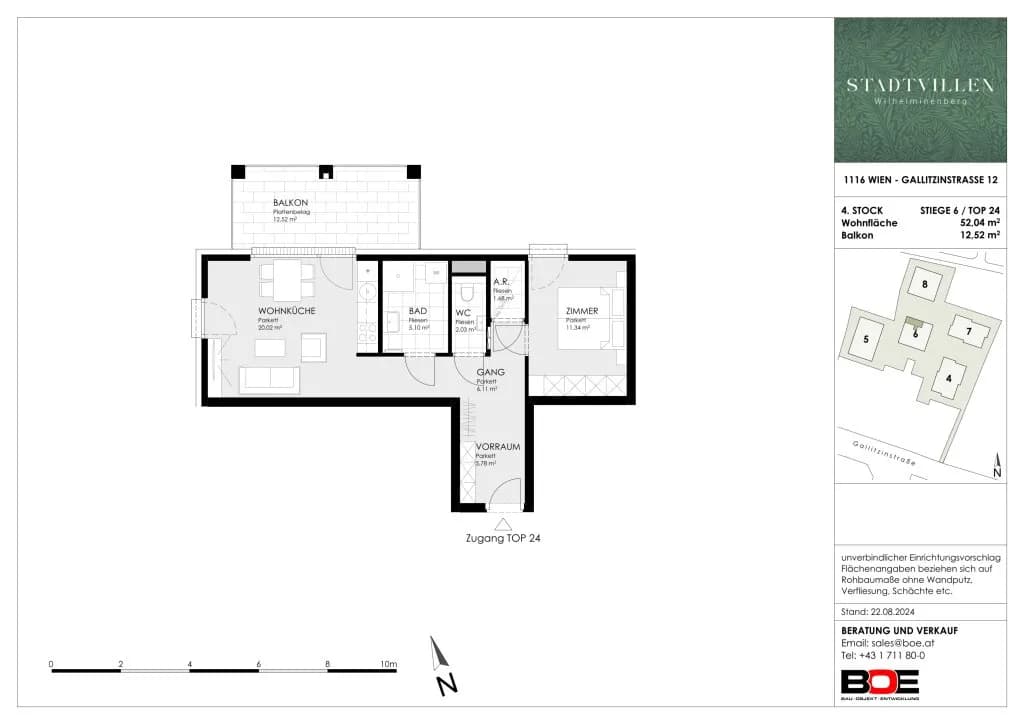 2-Zimmer-Wohnung kaufen in Wien – 52,04 m², € 459.800 – Bild 9 von 10