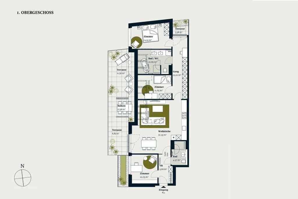 4-Zimmer-Wohnung kaufen in Wien – 107,44 m², € 1.020.700 – Bild 2 von 12