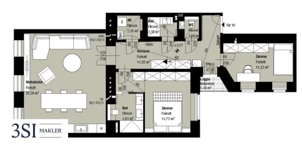 2-Zimmer-Wohnung kaufen in Wien – 88,46 m², € 925.000 – Bild 12 von 12
