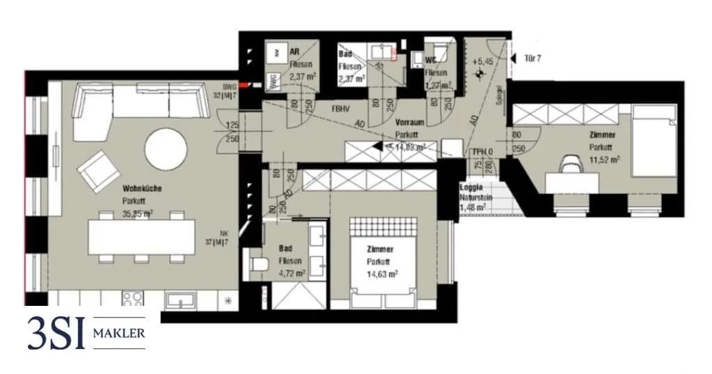 3-Zimmer-Wohnung kaufen in Wien – 87,05 m², € 899.000 – Bild 10 von 10