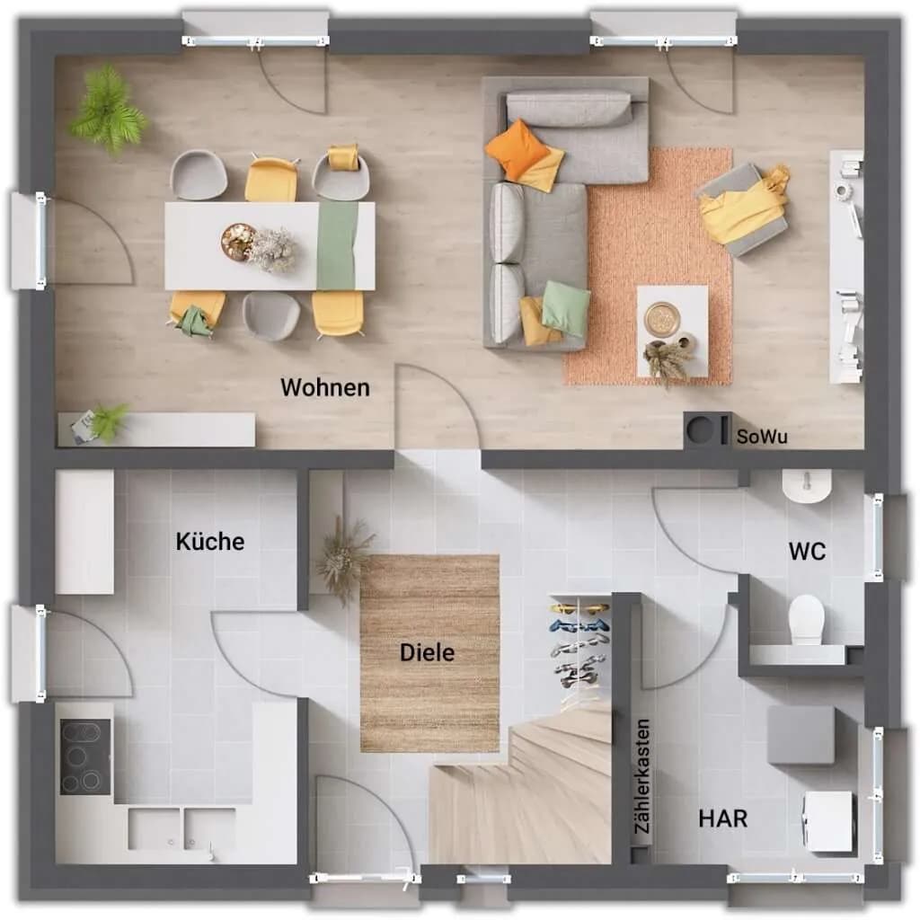 3-Zimmer-Haus kaufen in Korneuburg – 126 m², € 342.110 – Bild 3 von 5