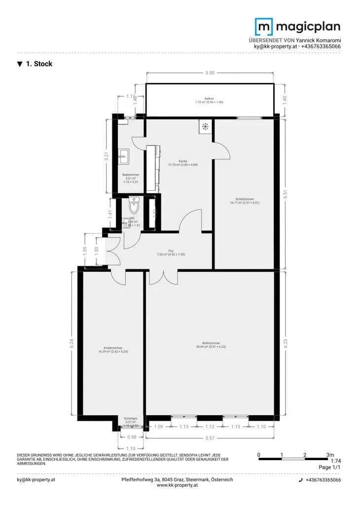3-Zimmer-Wohnung mieten in Graz – 93 m², € 1.042 – Bild 11 von 11