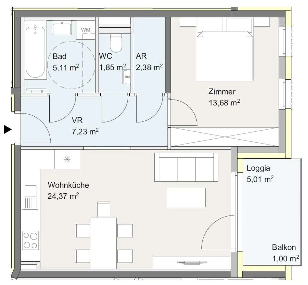 2-Zimmer-Wohnung kaufen in Gänserndorf – 54,62 m², € 219.000 – Bild 11 von 14