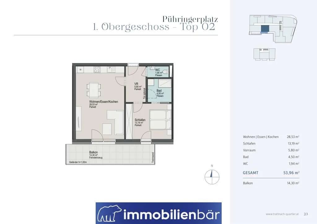 2-Zimmer-Wohnung kaufen in Grieskirchen – 53,96 m², € 282.000 – Bild 10 von 10