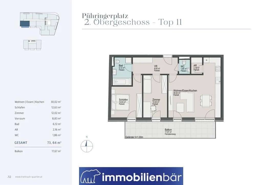 3-Zimmer-Wohnung kaufen in Grieskirchen – 73,64 m², € 394.000 – Bild 10 von 10