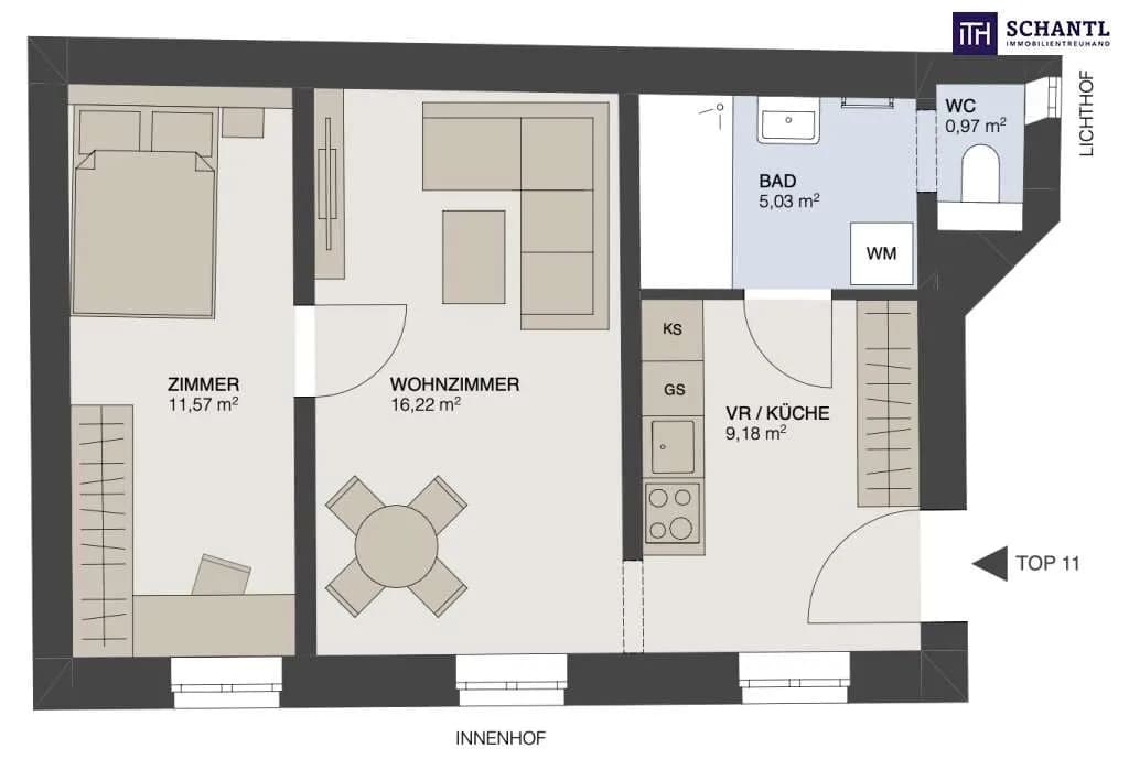 2-Zimmer-Wohnung kaufen in Wien – 43 m², € 449.000 – Bild 11 von 11