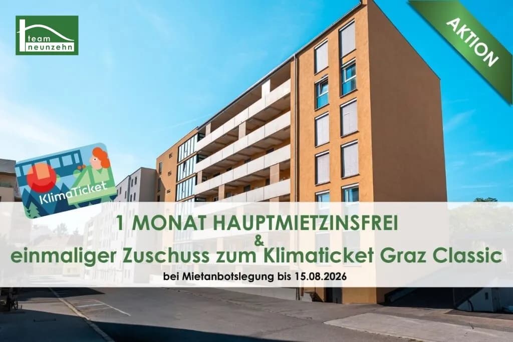 2-Zimmer-Wohnung mieten in Graz – 64,5 m², € 799
