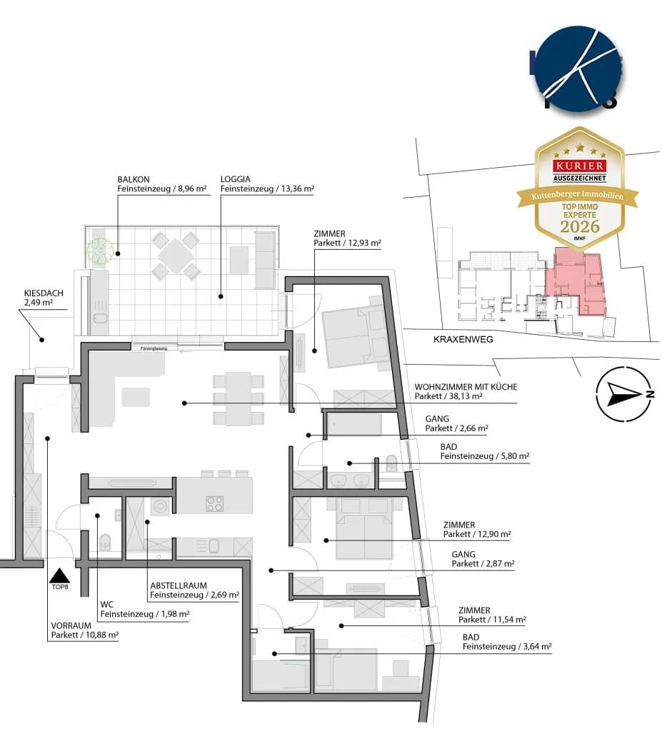 4-Zimmer-Wohnung kaufen in Krems an der Donau – 119,38 m², € 759.000 – Bild 25 von 25