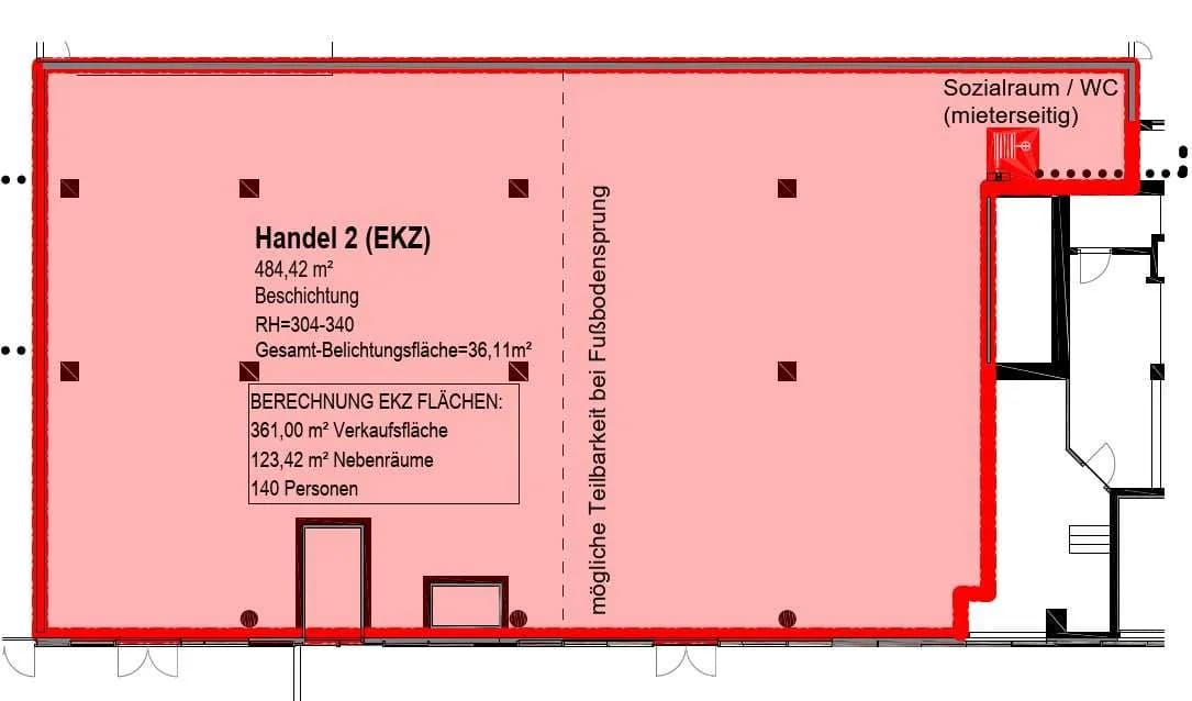 Gewerbeimmobilie mieten in Wien – 471 m², € 10.115 – Bild 7 von 9