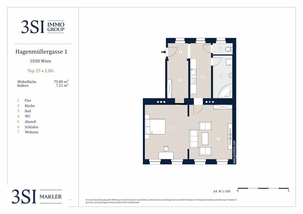 2-Zimmer-Wohnung kaufen in Wien – 75,8 m², € 499.000 – Bild 9 von 9