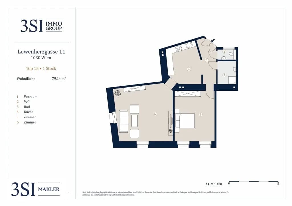 2-Zimmer-Wohnung kaufen in Wien – 79,14 m², € 369.000 – Bild 6 von 6