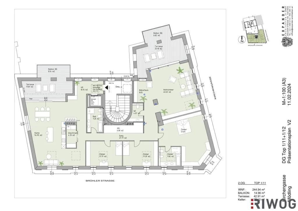 5-Zimmer-Wohnung kaufen in Mödling – 244,94 m², € 2.400.000 – Bild 32 von 34