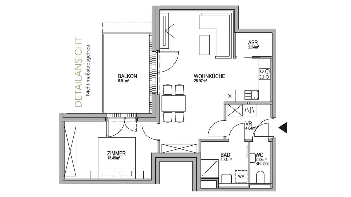 2-Zimmer-Wohnung kaufen in Wien – 55,78 m², € 479.000 – Bild 9 von 11