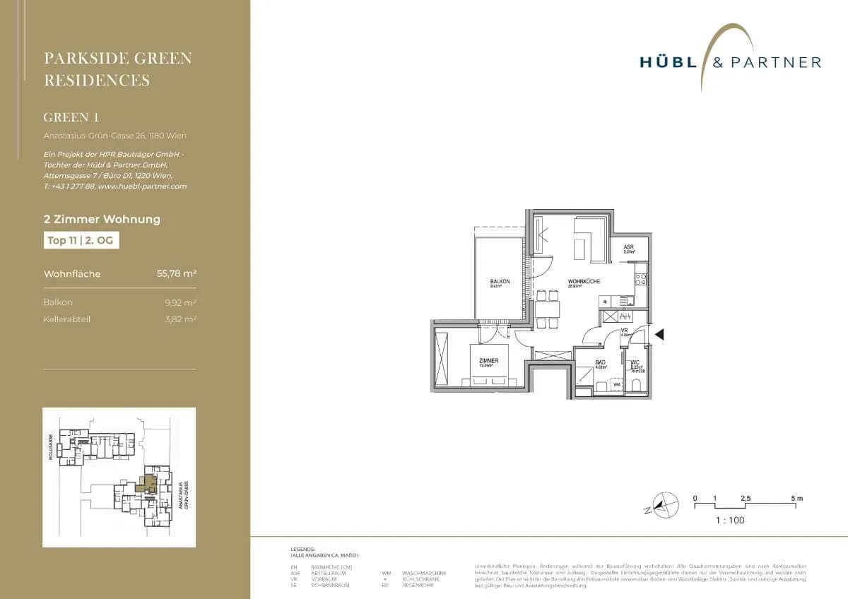 2-Zimmer-Wohnung kaufen in Wien – 55,78 m², € 479.000 – Bild 10 von 11