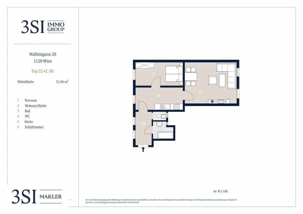 2-Zimmer-Wohnung kaufen in Wien – 51,46 m², € 205.000 – Bild 15 von 15