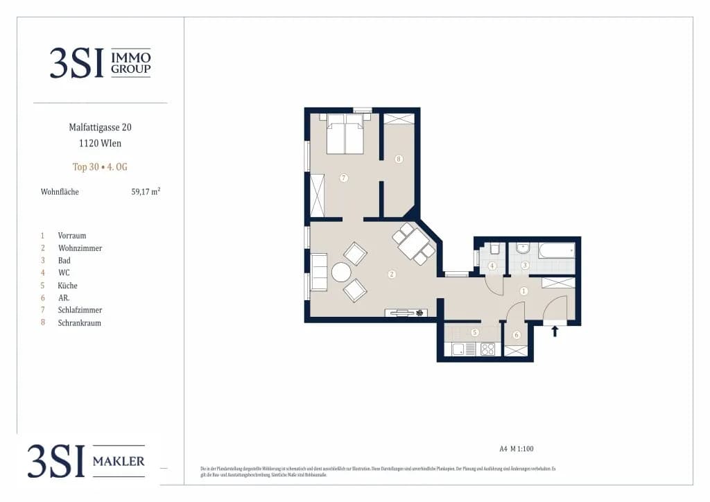 2-Zimmer-Wohnung kaufen in Wien – 59,17 m², € 282.000 – Bild 16 von 16