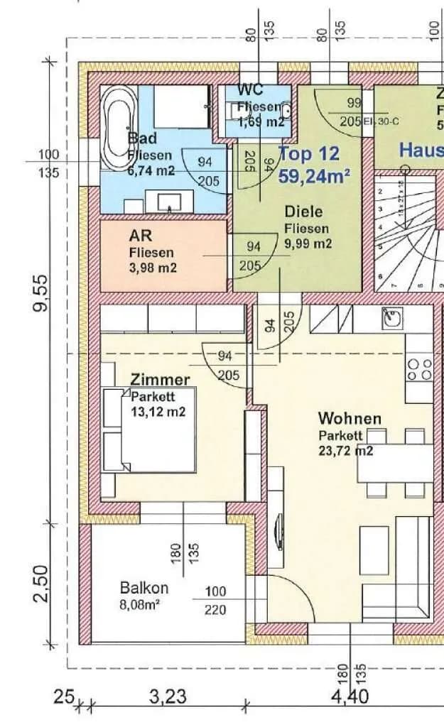 2-Zimmer-Wohnung kaufen in Leibnitz – 59,52 m², € 244.000 – Bild 4 von 4