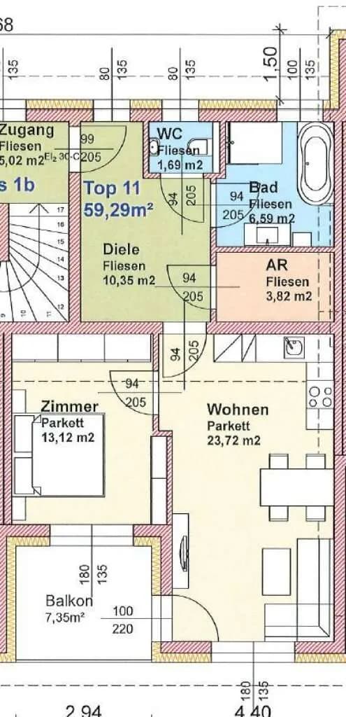 2-Zimmer-Wohnung kaufen in Leibnitz – 59,29 m², € 228.000 – Bild 4 von 4