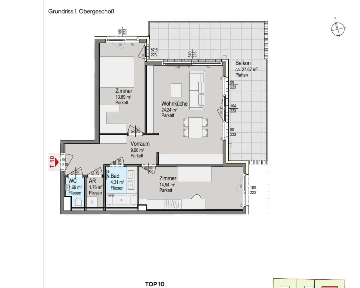 3-Zimmer-Wohnung kaufen in Wien – 70,43 m², € 648.000 – Bild 8 von 9