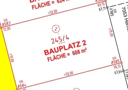 Grundstück kaufen in Baden – 608 m², € 195.000 – Bild 2 von 2