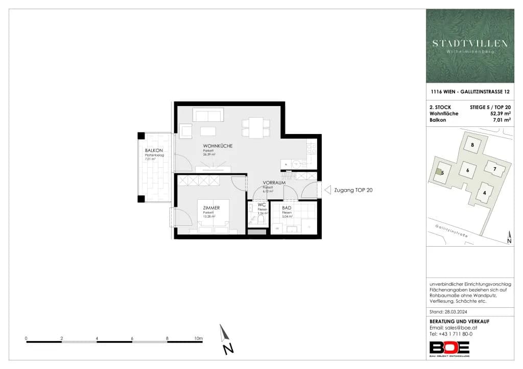 2-Zimmer-Wohnung kaufen in Wien – 52,39 m², € 399.800 – Bild 11 von 12
