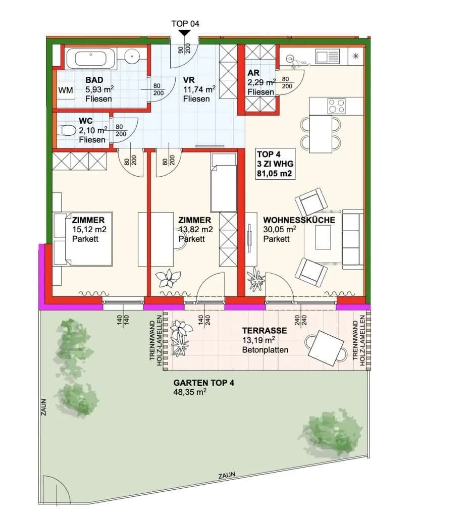 3-Zimmer-Wohnung mieten in Krems an der Donau – 81,05 m², € 842 – Bild 10 von 10