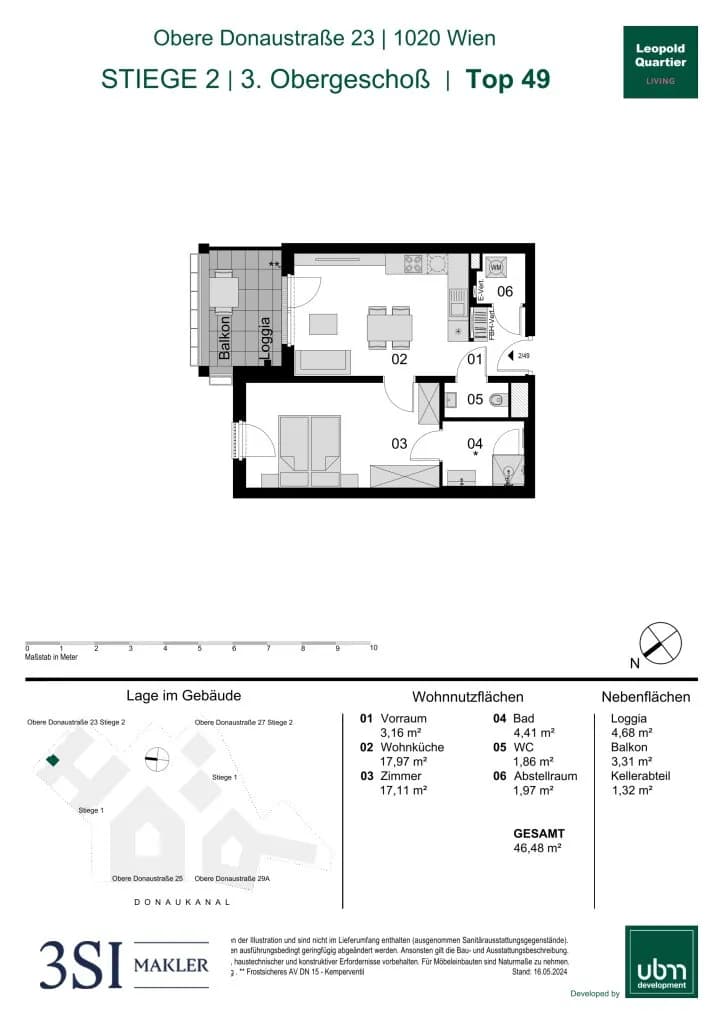 2-Zimmer-Wohnung kaufen in Wien – 46,48 m², € 459.000 – Bild 22 von 22