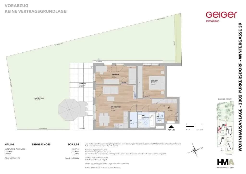 3-Zimmer-Wohnung kaufen in Sankt Pölten Land – 70,27 m², € 554.200 – Bild 2 von 14