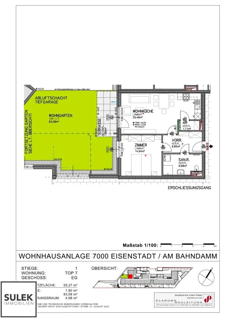 2-Zimmer-Wohnung mieten in Eisenstadt – 55,27 m², € 858 – Bild 13 von 13