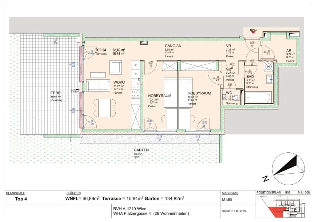 3-Zimmer-Wohnung kaufen in Wien – 66,89 m², € 394.019 – Bild 11 von 11