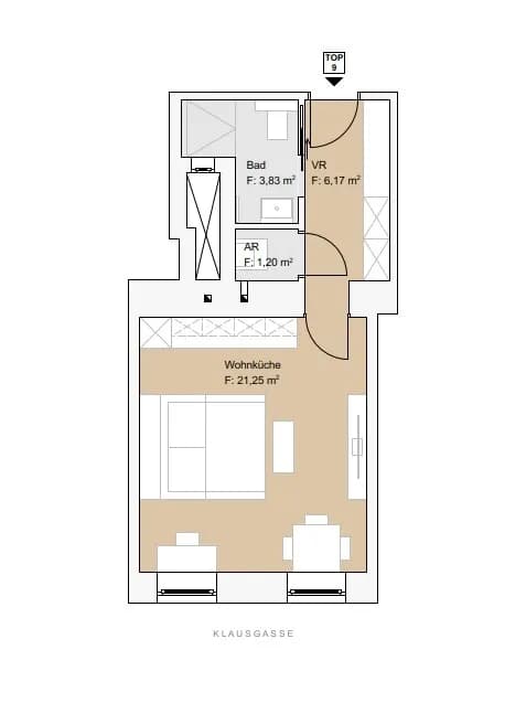 1-Zimmer-Wohnung kaufen in Wien – 32,8 m², € 159.000 – Bild 11 von 18