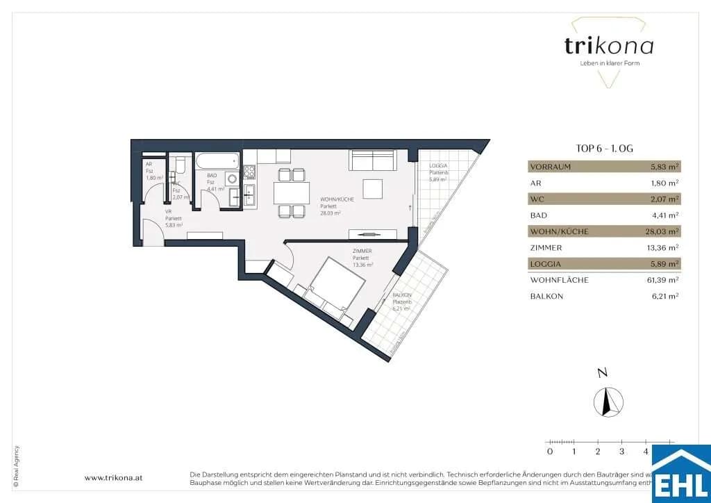 Immobilie kaufen in Wien – 55,5 m², € 337.267 – Bild 7 von 7