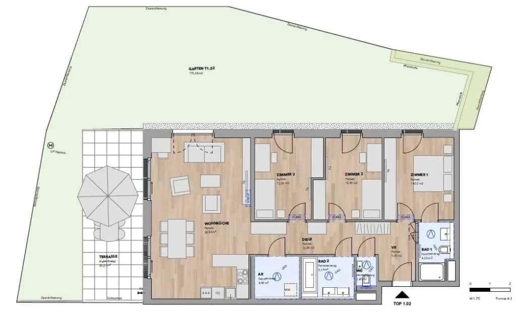 4-Zimmer-Wohnung kaufen in Sankt Pölten Land – 109,25 m², € 747.200 – Bild 3 von 15