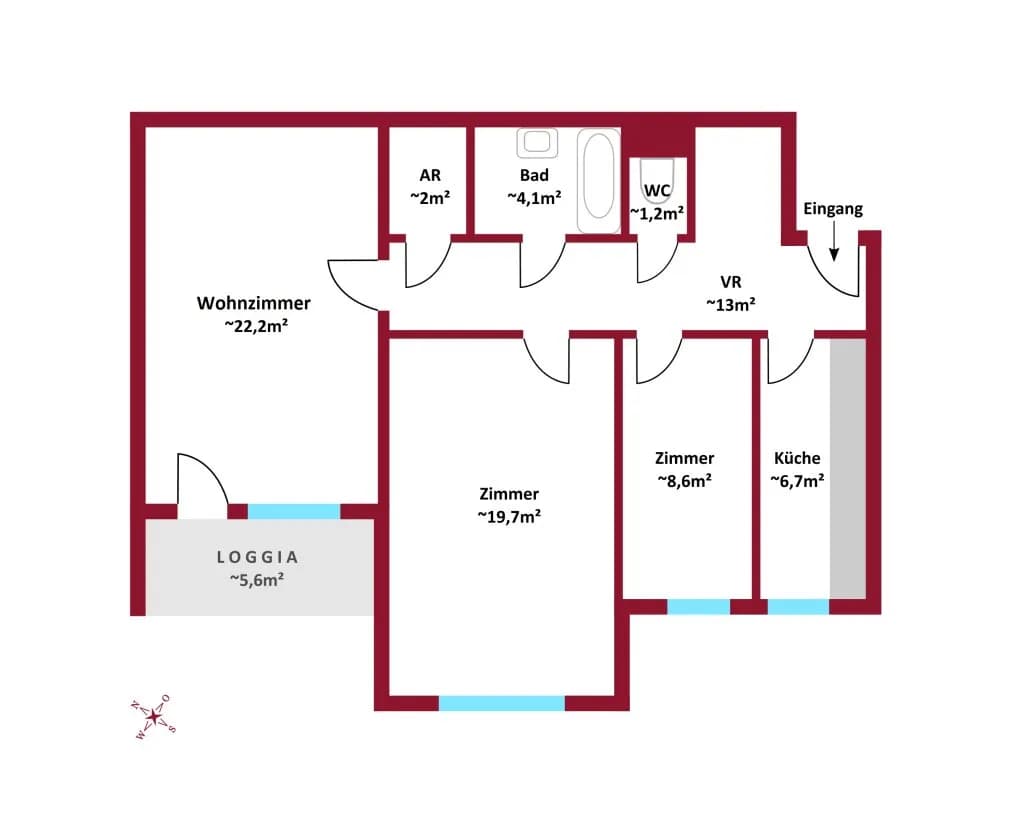 3-Zimmer-Wohnung kaufen in Wien – 77,47 m², € 349.000 – Bild 8 von 8