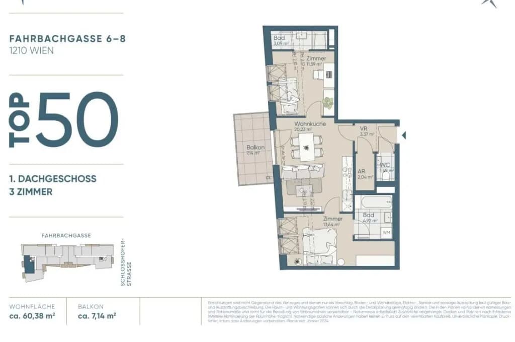 3-Zimmer-Wohnung kaufen in Wien – 60,38 m², € 496.200 – Bild 22 von 22