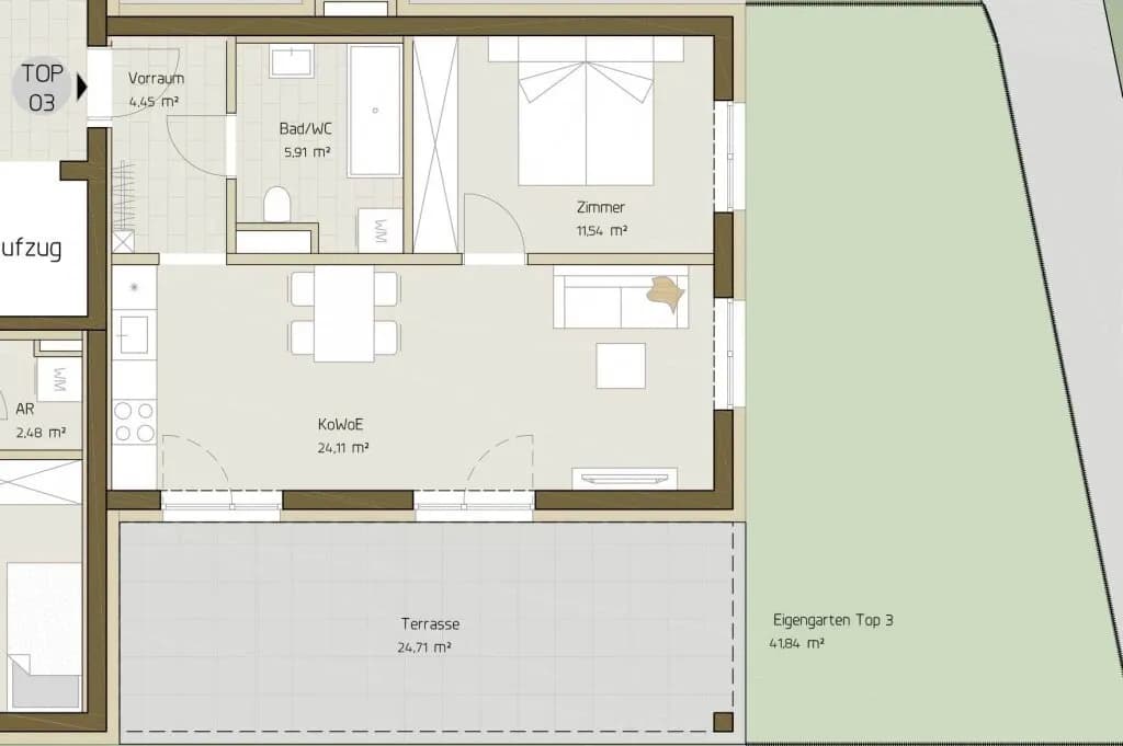 2-Zimmer-Wohnung kaufen in Graz – 46,01 m², € 266.980 – Bild 6 von 6