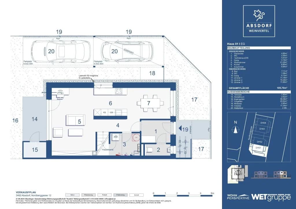 4-Zimmer-Haus mieten in Tulln – 105,7 m², € 1.409 – Bild 22 von 23