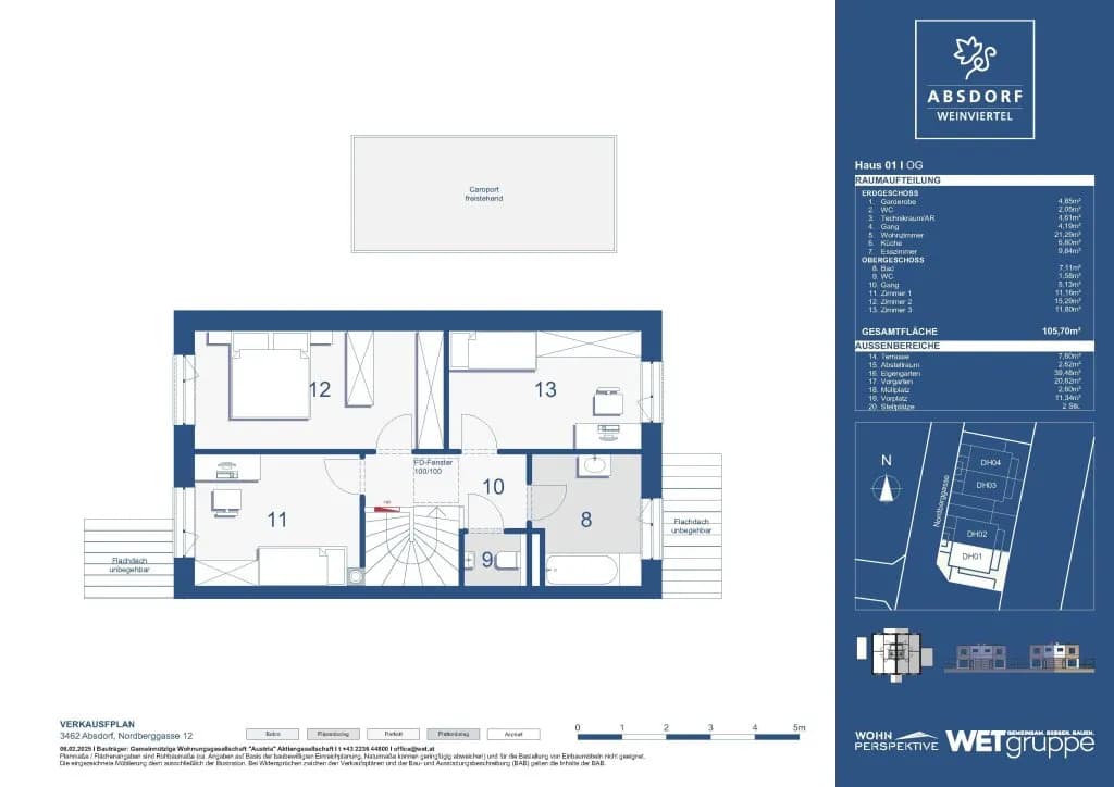 4-Zimmer-Haus mieten in Tulln – 105,7 m², € 1.409 – Bild 23 von 23