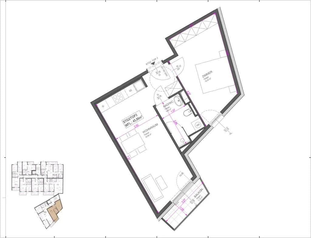 2-Zimmer-Wohnung kaufen in Wien – 45,86 m², € 276.916 – Bild 8 von 8