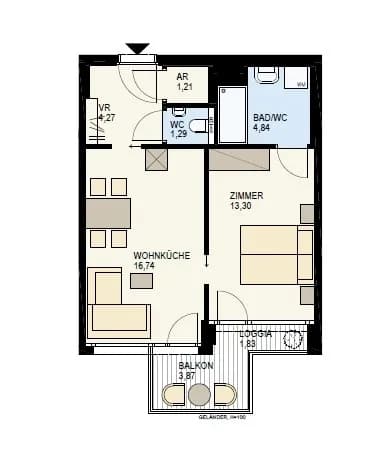 2-Zimmer-Wohnung kaufen in Wien – 43,48 m², € 454.200 – Bild 8 von 10