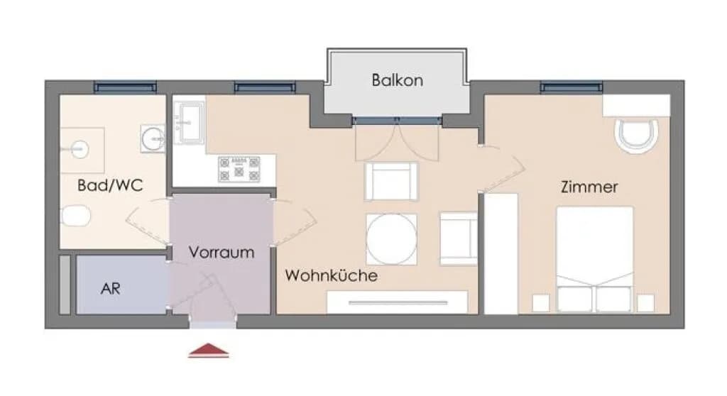 2-Zimmer-Wohnung kaufen in Mistelbach – 38,6 m², € 199.000 – Bild 6 von 7