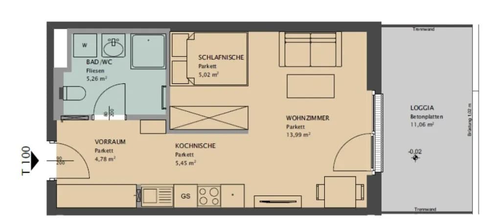 1-Zimmer-Wohnung mieten in Wien – 46 m², € 919 – Bild 15 von 15