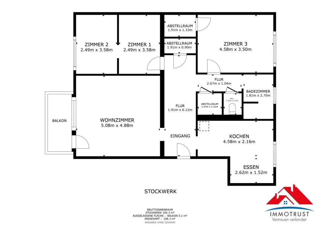 4-Zimmer-Wohnung kaufen in Klagenfurt – 106,3 m², € 269.000 – Bild 20 von 21