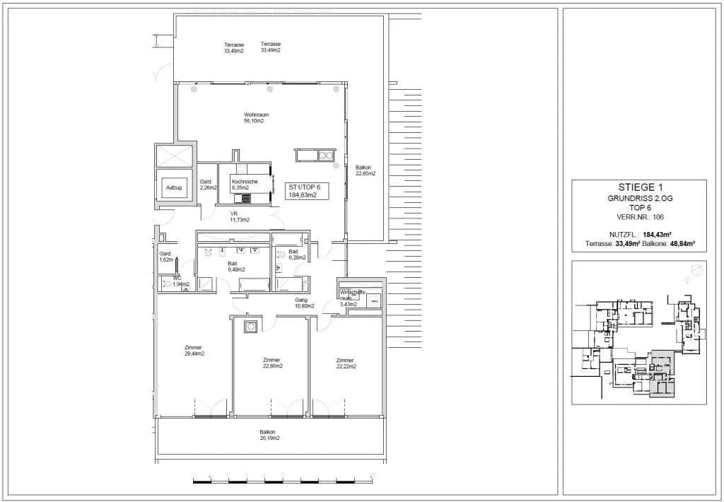 4-Zimmer-Wohnung mieten in Wien – 184,43 m², € 3.800 – Bild 59 von 59