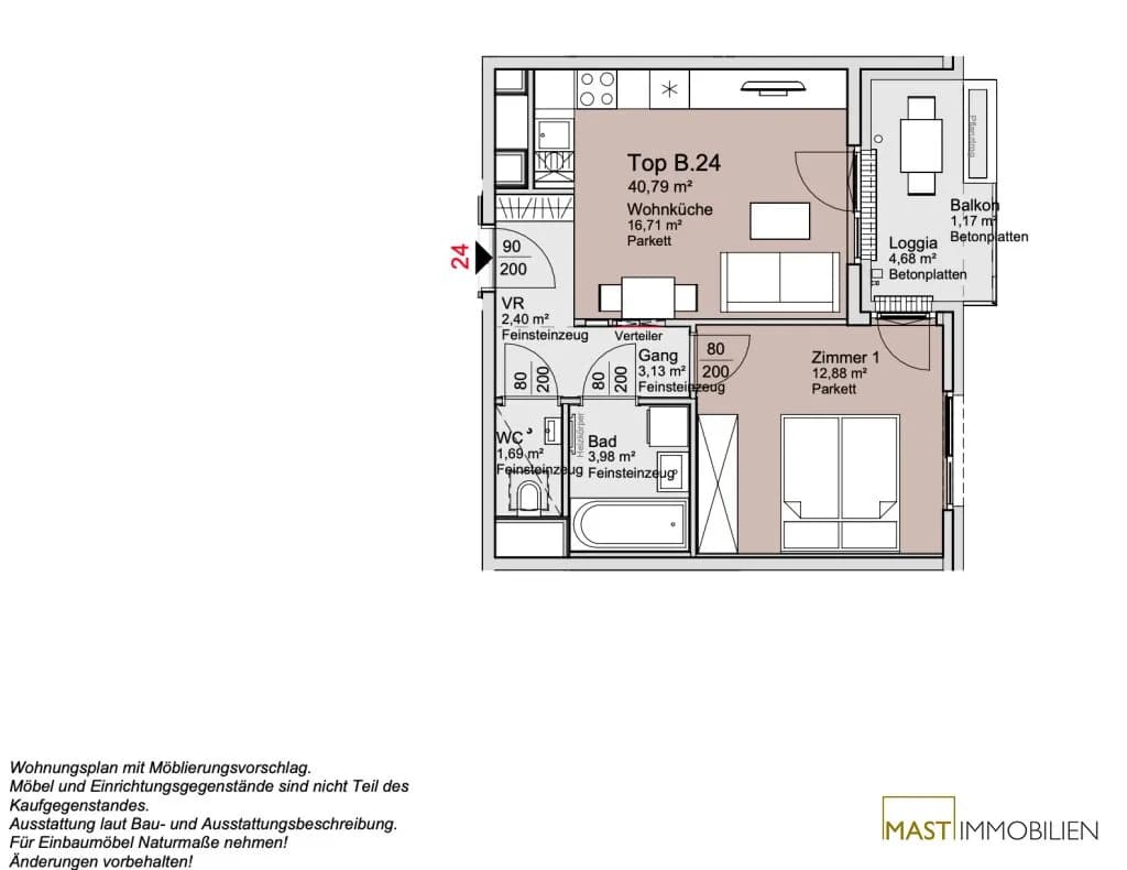 2-Zimmer-Wohnung kaufen in Wien – 40,79 m², € 267.000 – Bild 11 von 11